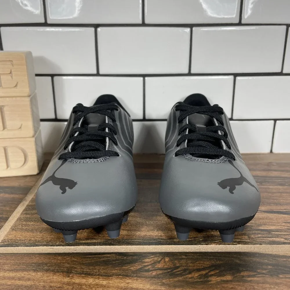 Puma Tacto II FG AG Jr Little Boys Size 11 Shoes Gray Black Soccer Futbol Cleats
